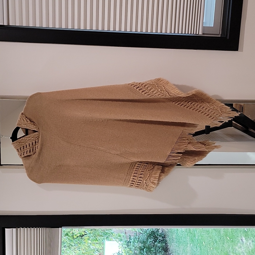 Sweater Poncho with Hood